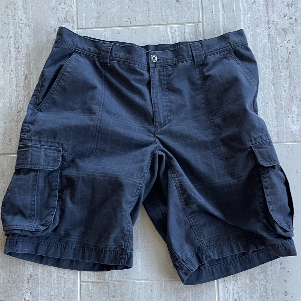 Koppen Dark blue plaid Cargo Shorts for Men